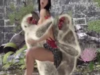 Monkey animal sex 3D